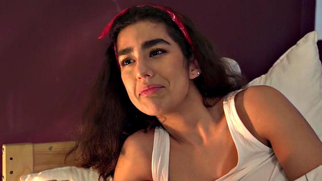 Busty teen babes enjoy 3some suck and fuck in hostel room