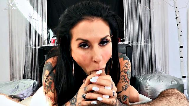 tattooed Joanna Angel gets fucked in the ass