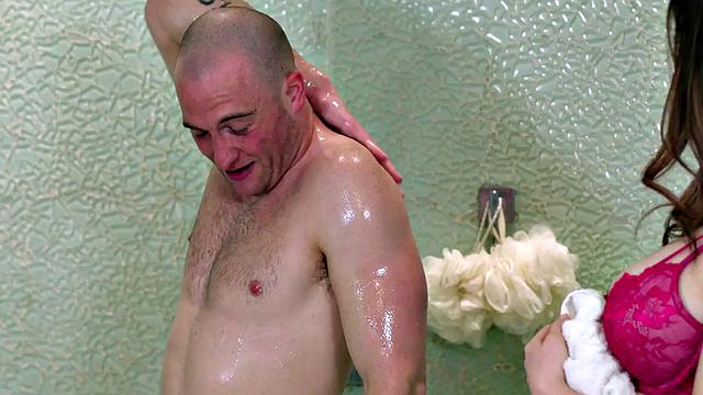 Massaging slut fucked by big dick after blowing