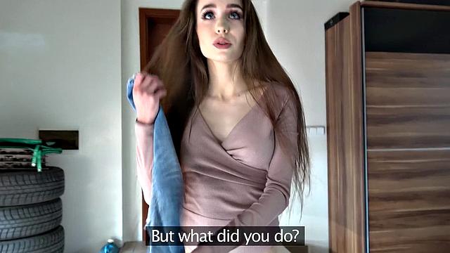 Hot Russian Fucked in Garage