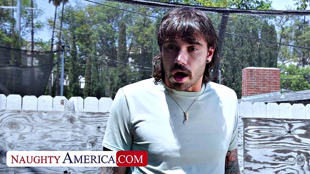 Busty Milf Billie Jean Austin gives her son's friend two big ol' tits to suck and fuck