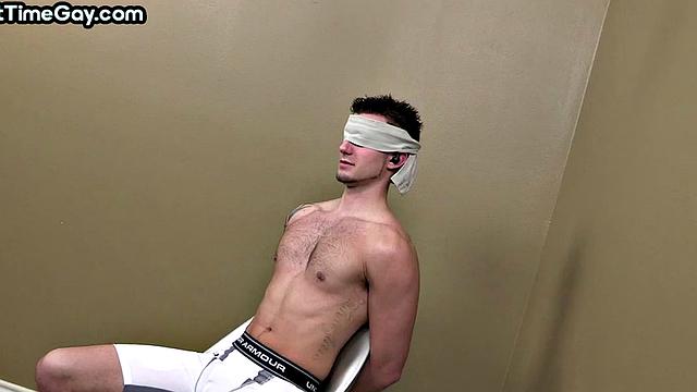 Blindfolded str8 1st time fucks dominant gay