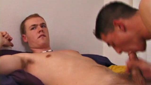 Blond straight guy Brett approached by director for solo scene, includes gay roommate Kyle