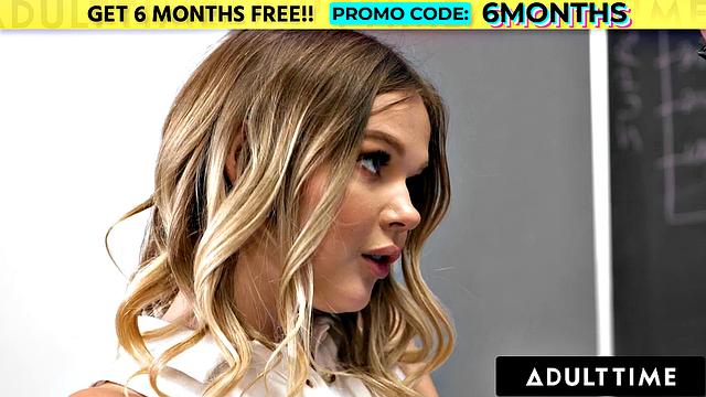 ADULT TIME - Bratty Student Coco Lovelock Spanked And Fucked By Teacher For Being Slutty!