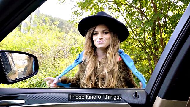 Picked up babe pussyfuckes outdoors