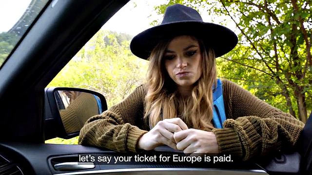 Picked up babe pussyfuckes outdoors