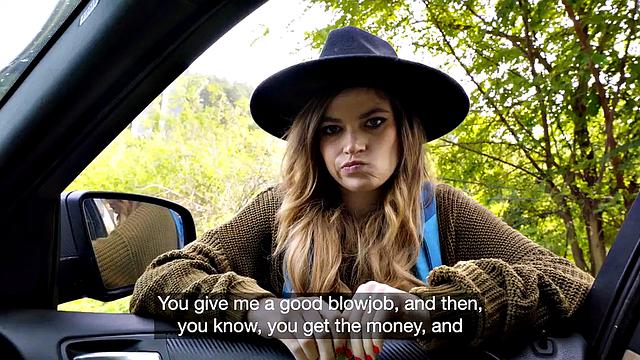 Picked up babe pussyfuckes outdoors