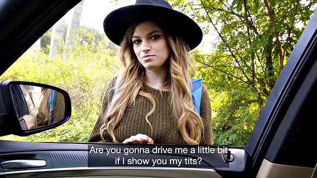 Picked up babe pussyfuckes outdoors