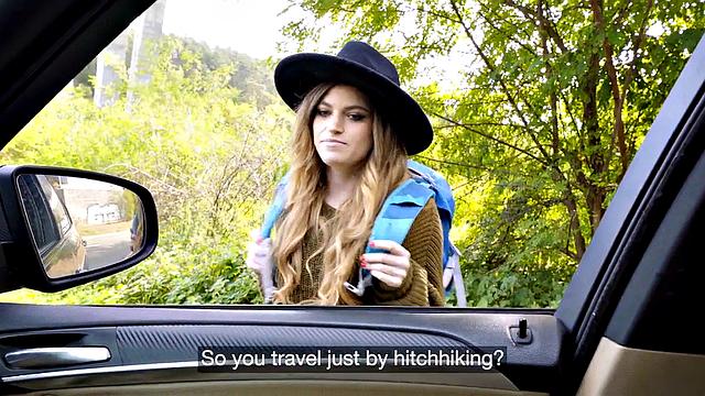 Picked up babe pussyfuckes outdoors