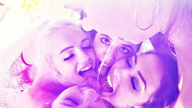 Alyssa, Zelda and Roxy Perform Messy Mouth Magic