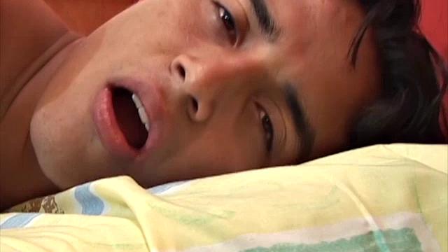 Latin twink Bernard wakes up with a case of morning wood and decides to relieve the tension.  The covers come off and he strips naked. A boy fucking him would be ideal right now, but his finger will have to do.