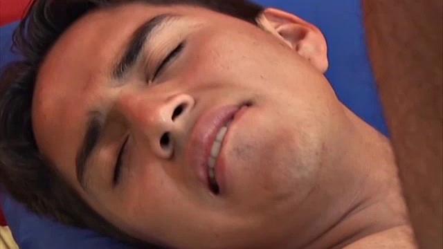 Latin twink Bernard wakes up with a case of morning wood and decides to relieve the tension.  The covers come off and he strips naked. A boy fucking him would be ideal right now, but his finger will have to do.