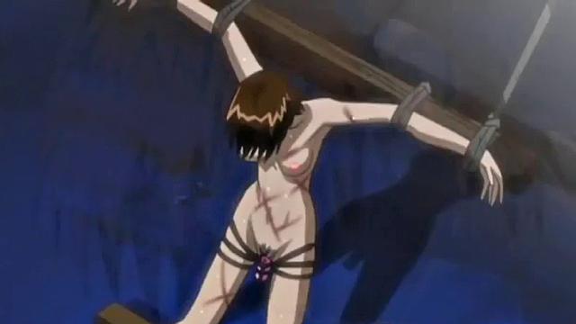 Hairy teen gets tied up & pounded with dildo in bondage video