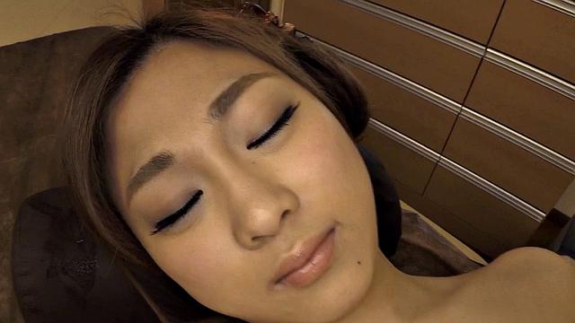 Soapy Japanese pussy fingered during massage