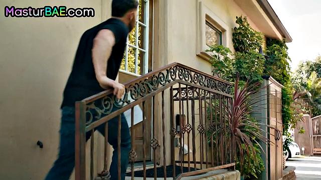 Big-titted hairy babe drilled by BF