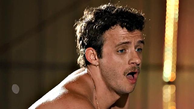 Dominant inked stud fucks ass with cock and bat