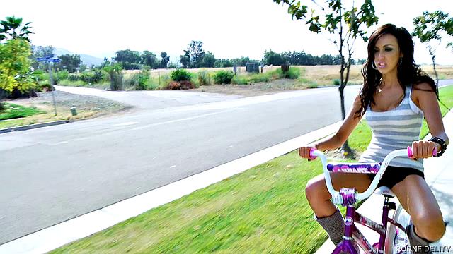 Hot Chick on a Bike