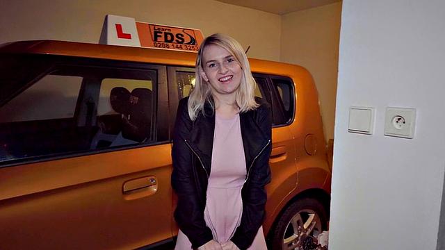 Real busty student cockriding