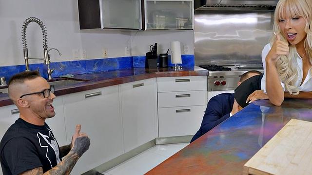 Busty Trans MILF fucked in tits and barebacked ass