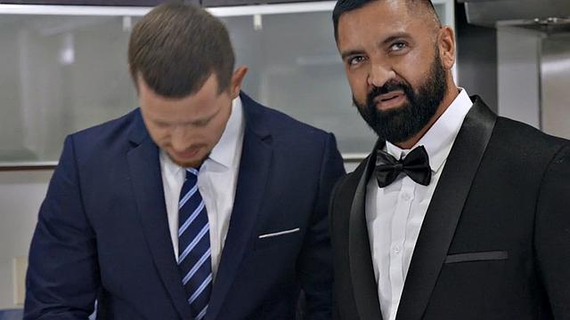 Busty Trans MILF fucked in tits and barebacked ass