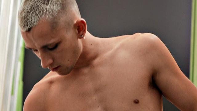 Straight athletic guy with tattoos fucks gay ass after BJ