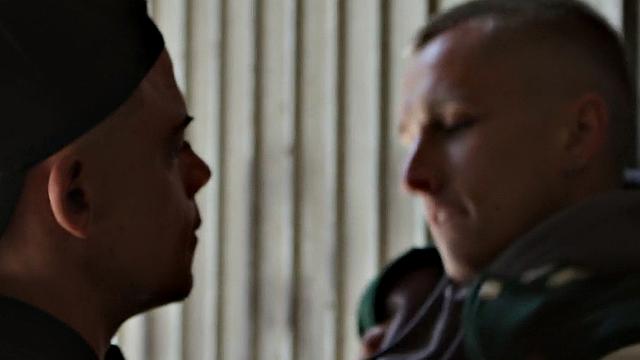 Straight athletic guy with tattoos fucks gay ass after BJ