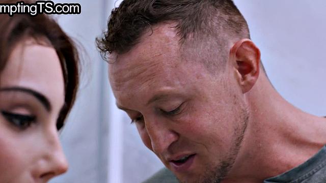 Big-titted tempting TS assfucked in doggystyle by BF