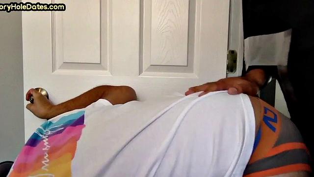 Gloryhole DILF sucks before fucked in asshole