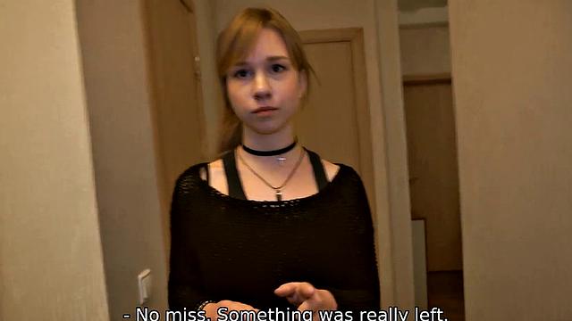 DEBT4k. Jobless debtor enjoys collector's dick in her tight pussy