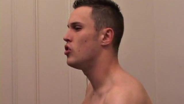 Camden DeMarko is into filming himself jacking off, so it's no surprise he's comfortable getting naked for the camera. On the bed, he takes his clothes off to show us his hot body, before turning his attention to the stiff meat between his legs.