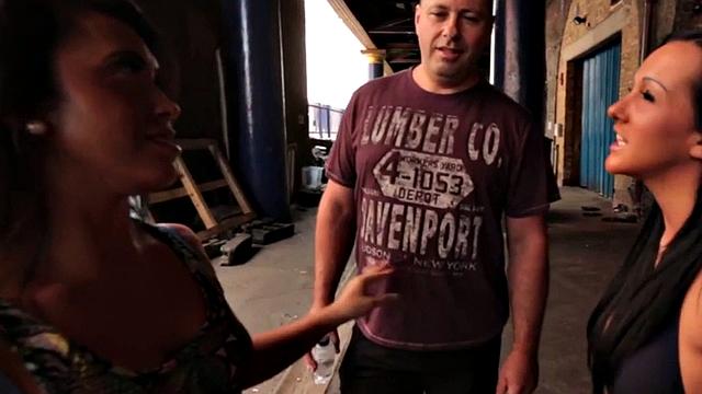 Tiny cock dominas humiliate sub in trio while inspecting