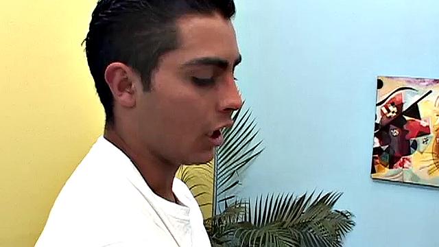 Marcos and Alejandro are a couple of horny young Latinos, who waste no time for a living room bareback fuck.