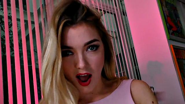 21yo GF jerks oiled cock in dirty talking POV