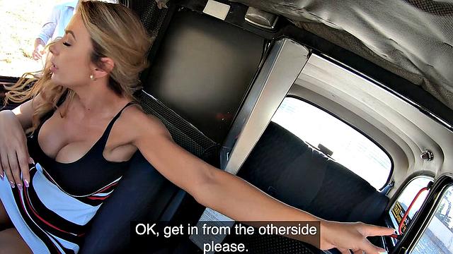 Get a Discount on Your Orgasm with This Sexy Cabbie's Trimmed Pussy and Sneakers