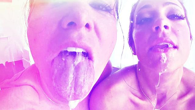 Marley And Aidra Give The Wettest Blowjob