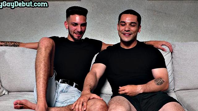 Skinnier debut stud barebacked on casting by top