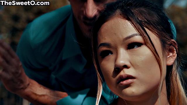 Slow burn love session with Asian in the bath