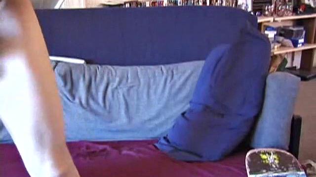 After getting naked, Darrion lubes up his cock and works up a stiff one. For added stimulation, he stuffs a vibrator up his butt and soon enough Darrion's spewing globs of white stuff onto his stomach.