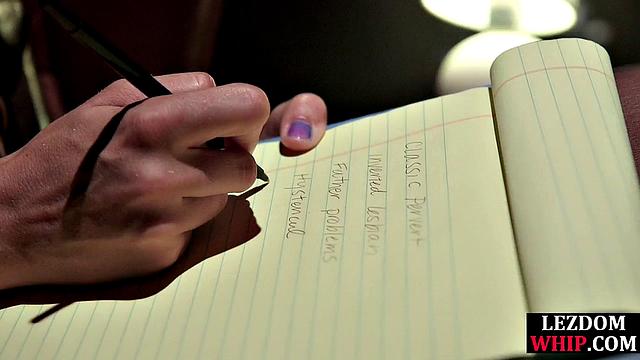 Submissive cougar gets fisted by lezdom