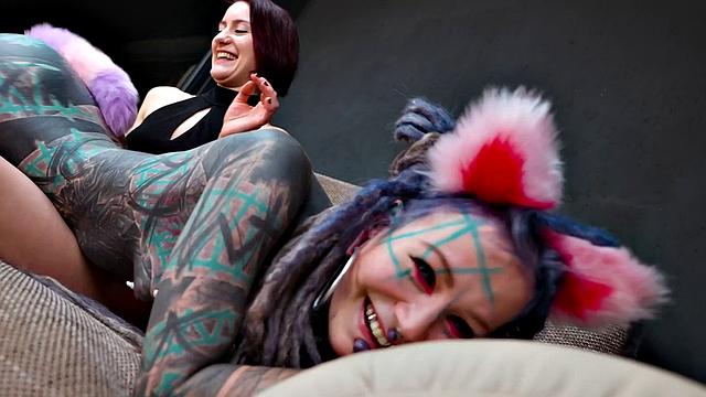 Pet Dominatrix Controls Tattooed Cat-girl