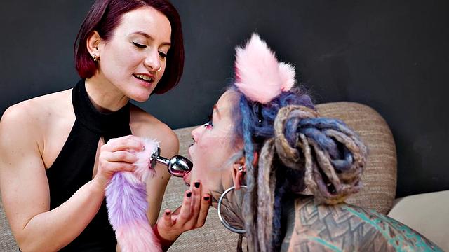 Pet Dominatrix Controls Tattooed Cat-girl