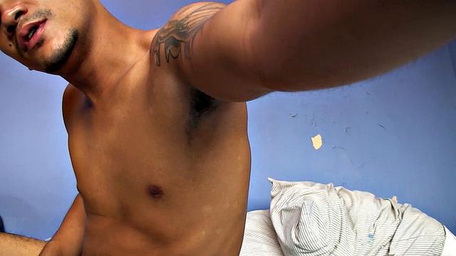 Chuy is back for a solo everyone will enjoy. Just look at that cute face, big cock and please let me fuck you eyes. He's got that bad boy look going on and it plays well as he strips down and pulls out his cock.