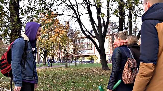 Adorable brunette gets MMF threesome treatment