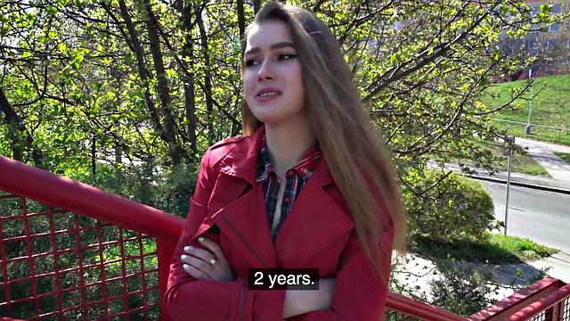 Public slut pleasuring cock in bathroom POV deepthroat