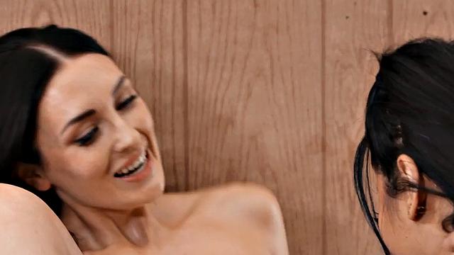 Bigbooty Asian dyke fingered and pussyeaten in threesome