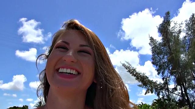 Watch Luscious Jugs take on a hard cock in various positions and get a messy facial