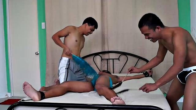 This one-off Asian tickle boy is Evo. This is his only tickle video. After filming, he decided not to appear on video anymore. A shame, because this cute Asian boy was very ticklish.