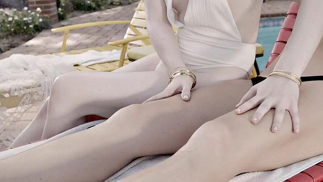 Trans beauties fuck each other with Asian in 3some