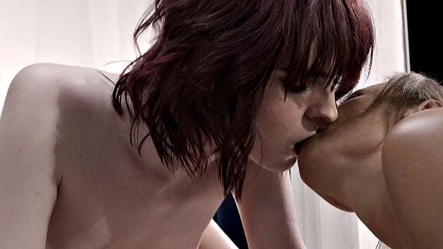 Trans beauties fuck each other with Asian in 3some