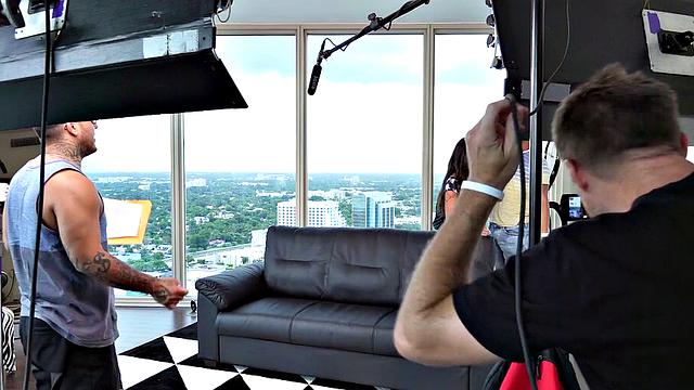 Hot Brunette Scouts a Stranger